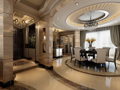 220平米90萬(wàn)預(yù)算，簡(jiǎn)歐風(fēng)三居室如何打造？上海裝修案例大全解析